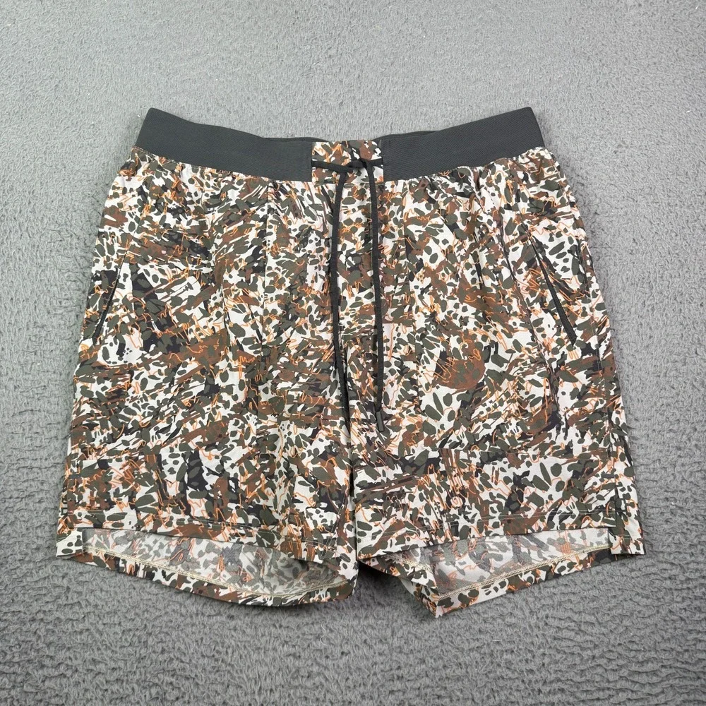 Lululemon License to Train Linerless Shorts Mens XL Command Camo 7